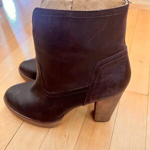 Lucky Brand Brown Heeled Boots with Classic Silhouette